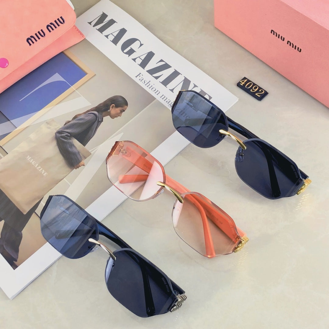 LOGO SQUARE SUNGLASSES 499930 IN METAL