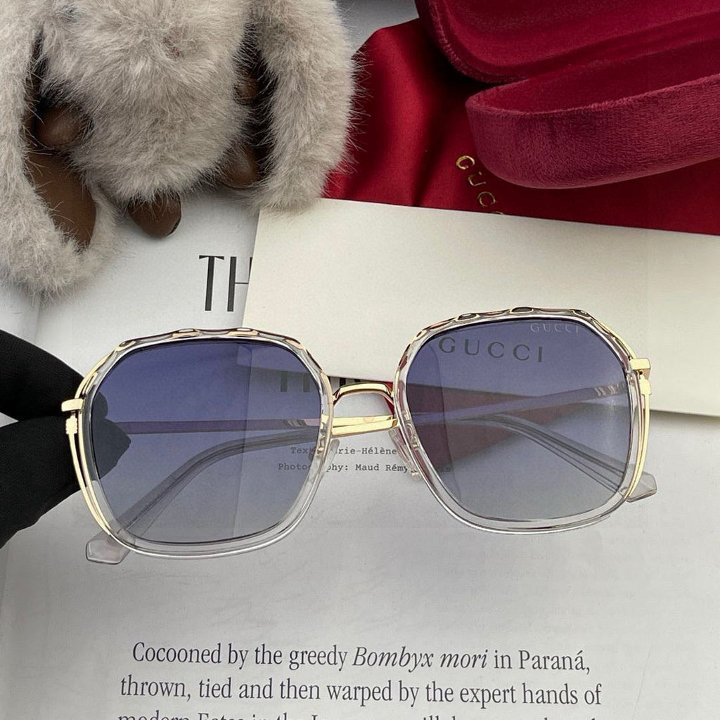 SQUARE FRAME SUNGLASSES G6581 IN ACETATE AND METAL