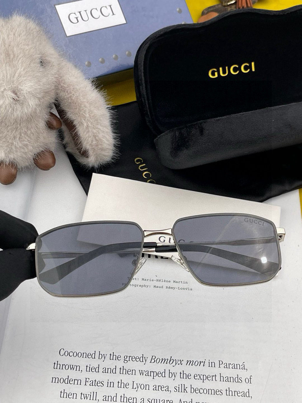 RECTANGULAR FRAME SUNGLASSES G5227 IN METAL