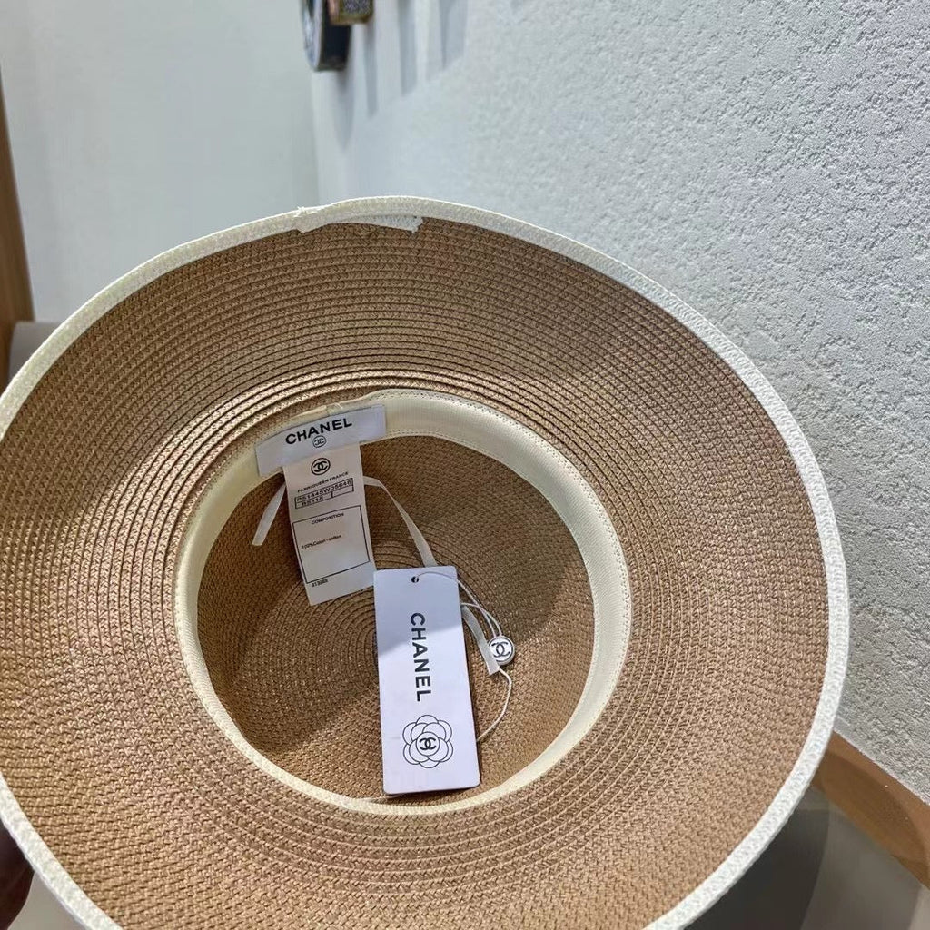 STRAW CLOCHE HAT BROWN 672754