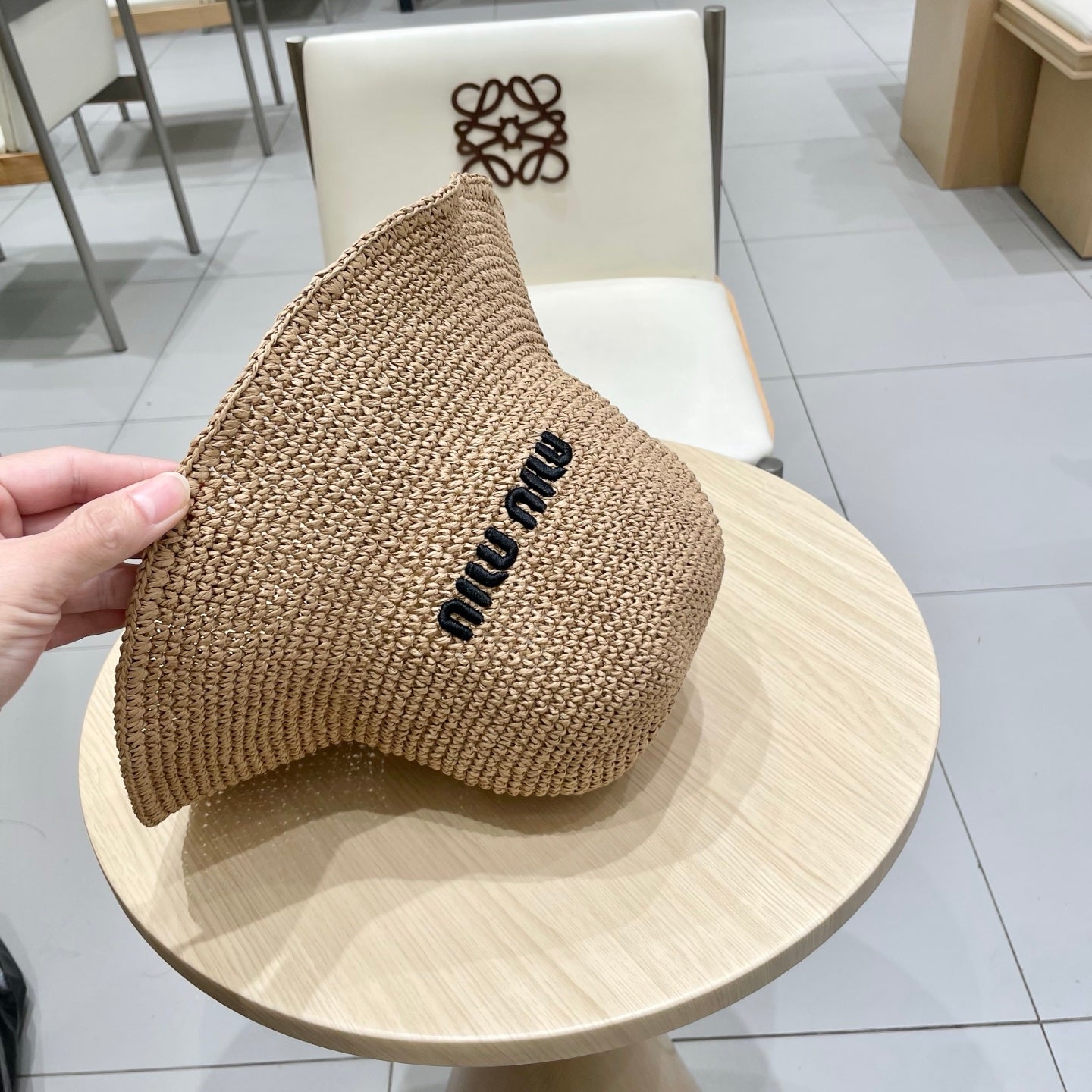 MIUMIU RAFFIA BUCKET HAT STYLE 69