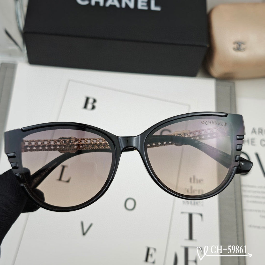 CAT EYE SUNGLASSES 59861 IN ACETATE METAL FRAME