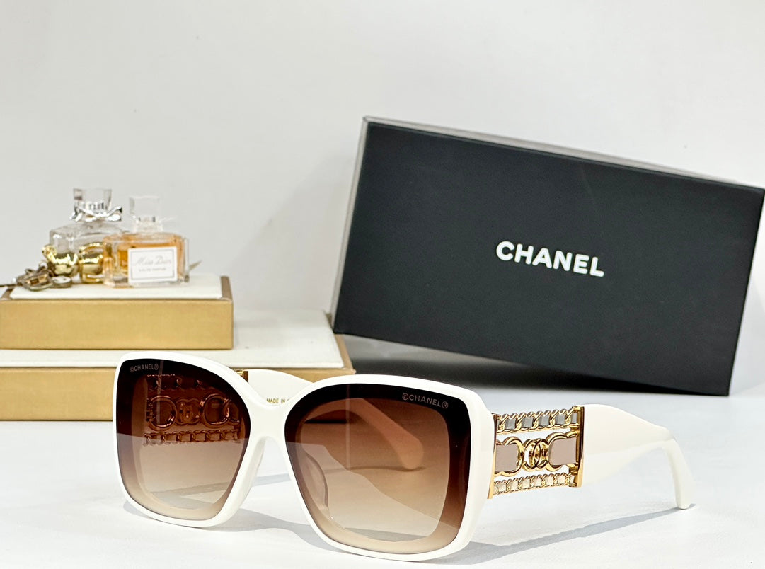 SQUARE SUNGLASSES CH5537Q IN ACETATE CHAIN METAL