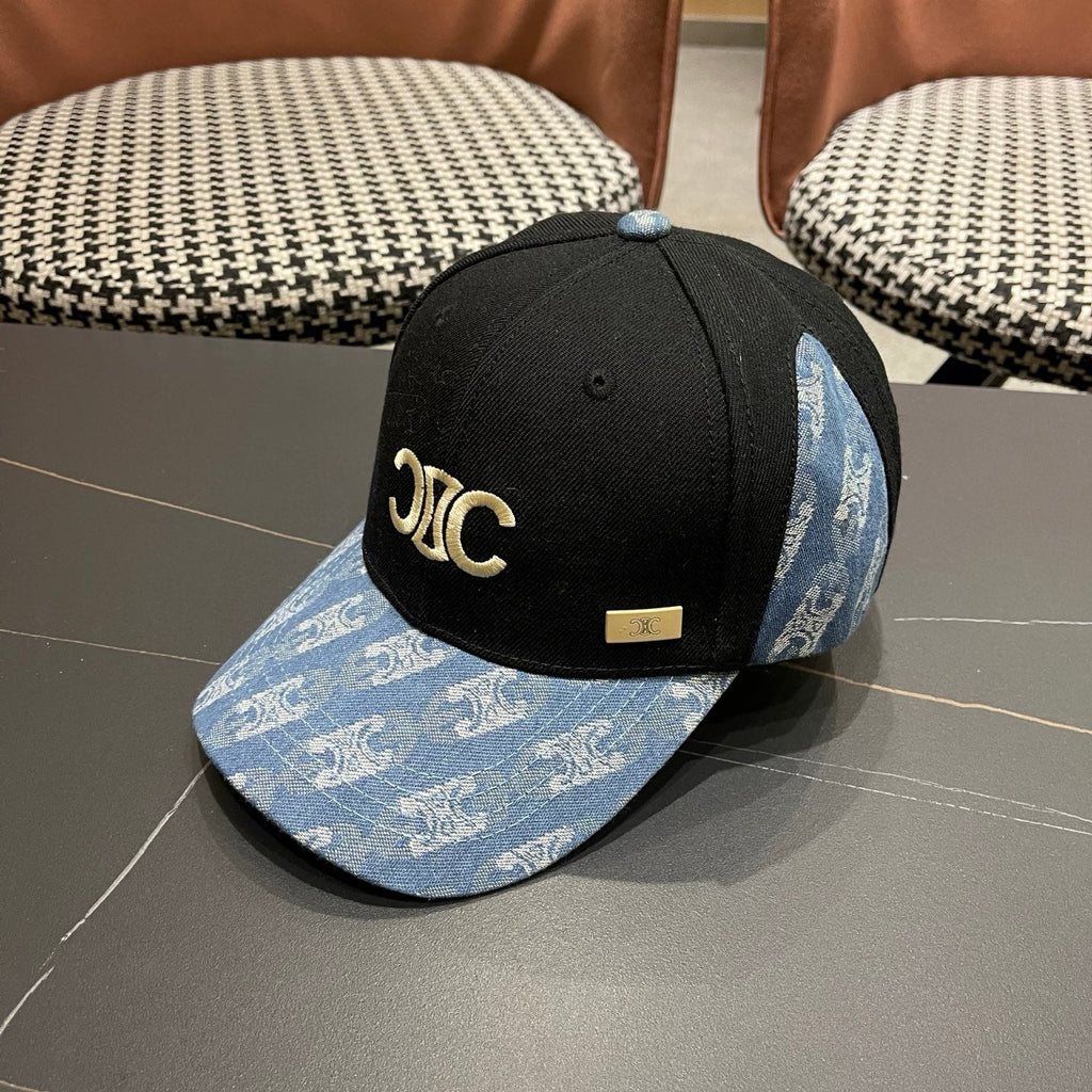 CELINE 26S COLOR-BLOCK BASEBALL CAP STYLE 64
