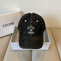 BASEBALL CAP MODEL 650190 IN BLACK CORDUROY