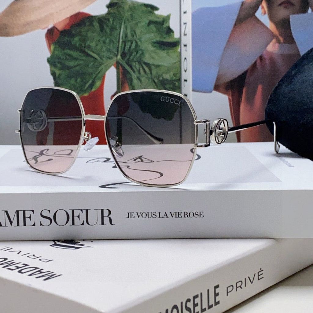 SQUARE FRAME SUNGLASSES 570217 IN METAL