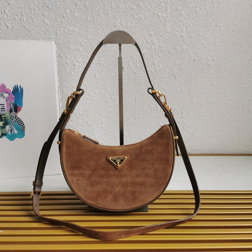 ＰＲＤＡ ARQUÉ SUEDE SHOULDER BAG