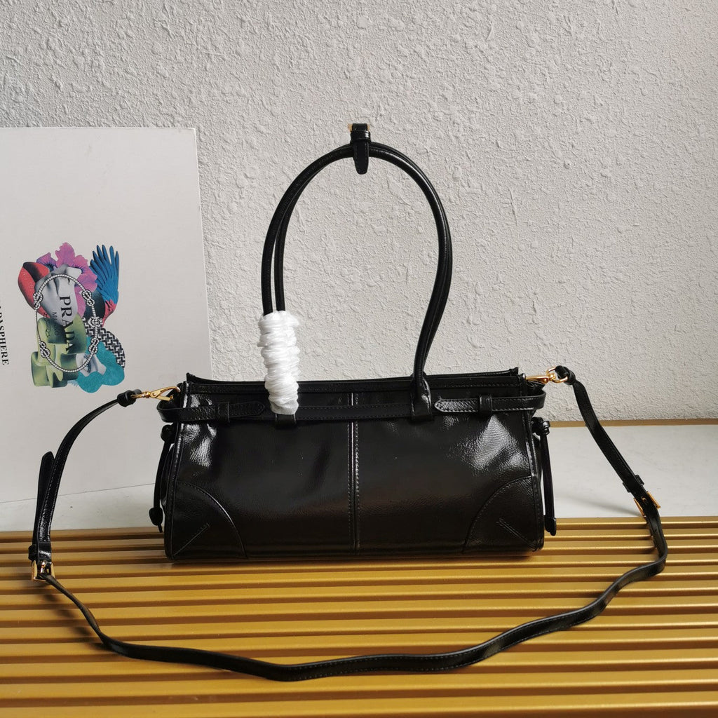 ＰＲＤＡ BONNIE MEDIUM LEATHER HANDBAG BLACK