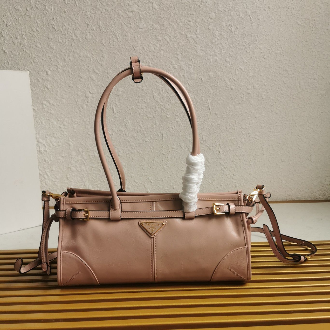 ＰＲＤＡ BONNIE MEDIUM LEATHER HANDBAG CAMEO