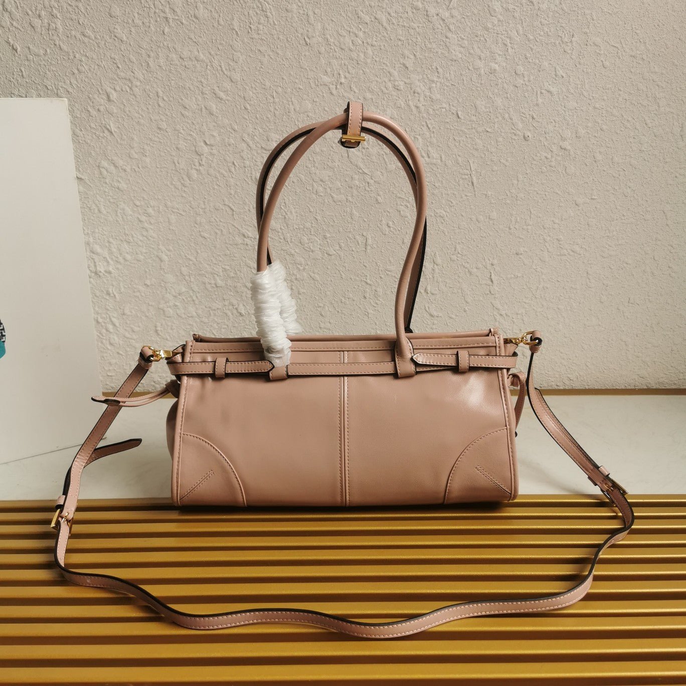 ＰＲＤＡ BONNIE MEDIUM LEATHER HANDBAG CAMEO