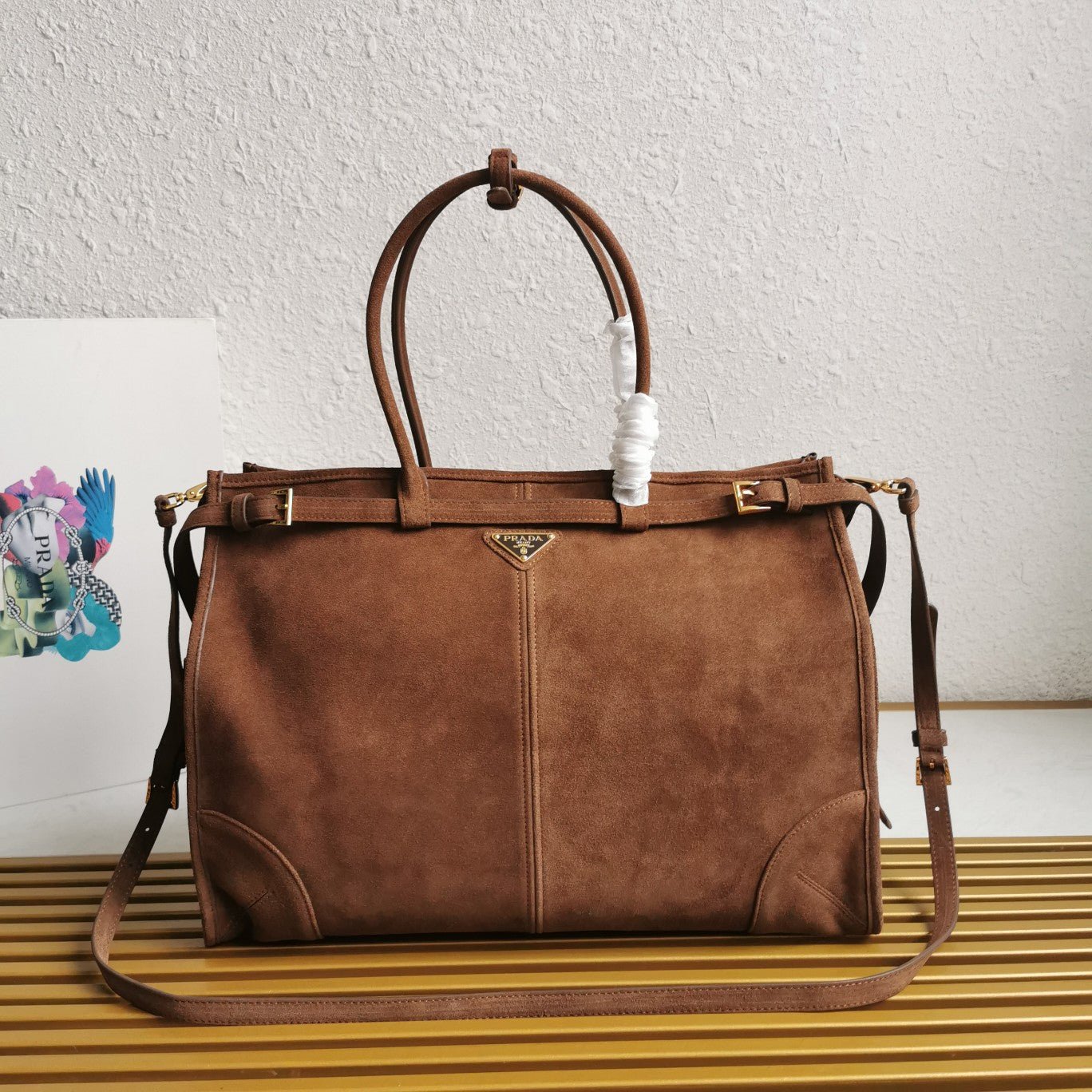 ＰＲＤＡ BONNIE SUEDE TOTE BAG
