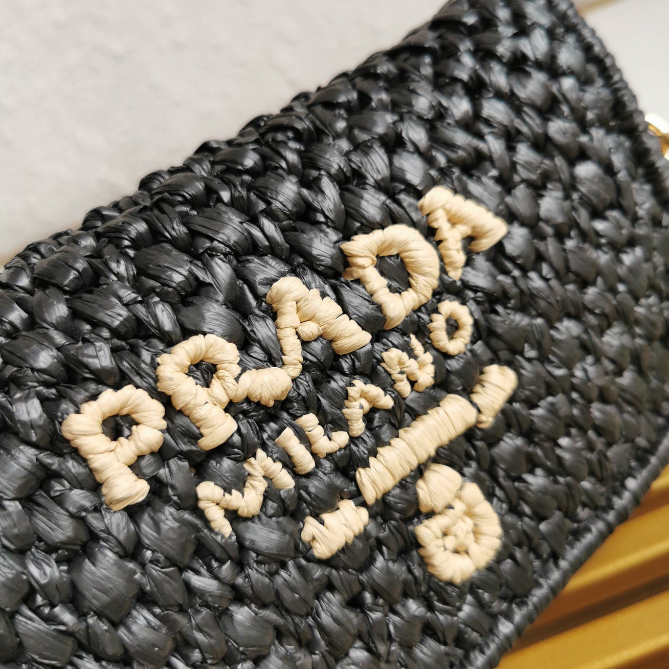 ＰＲＤＡ CROCHET SHOULDER BAG BLACK