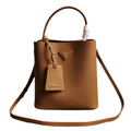 ＰＲＤＡ MEDIUM SAFFIANO LEATHER PRDA PANIER BAG CARAMEL
