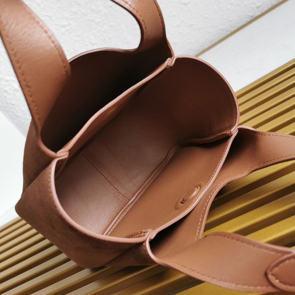 ＰＲＤＡ MINI SUEDE SHOPPING BAG COCOA BROWN