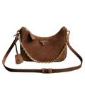ＰＲＤＡ RE-EDITION SUEDE MINI-BAG COCOA BROWN