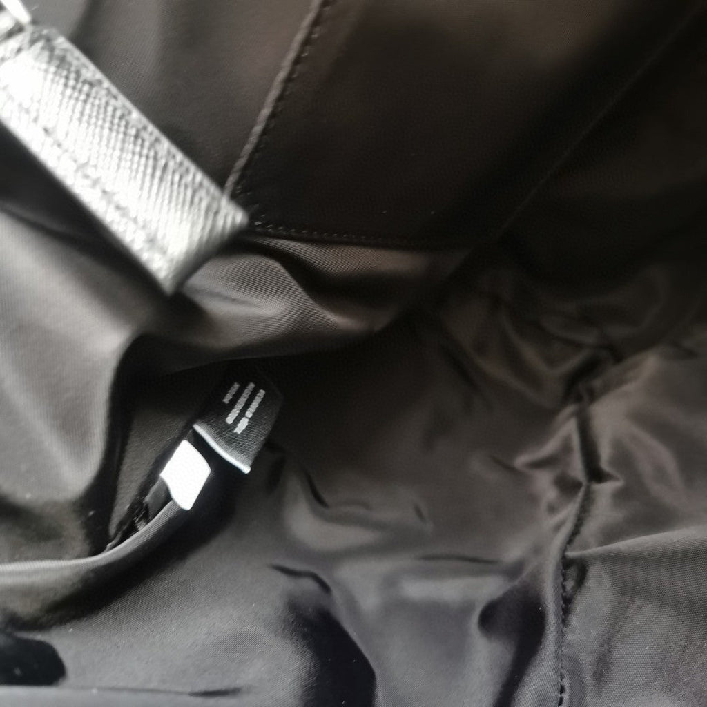 ＰＲＤＡ RE-NYLON AND LEATHER SHOULDER BAG BLACK LARGE
