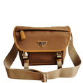 ＰＲＤＡ RE-NYLON AND LEATHER SHOULDER BAG CORK BEIGE MEDIUM