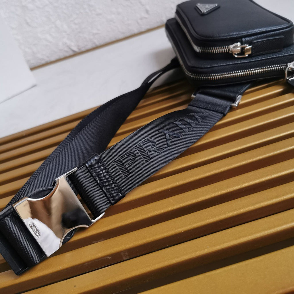 ＰＲＤＡ RE-NYLON AND SAFFIANO LEATHER SHOULDER BAG