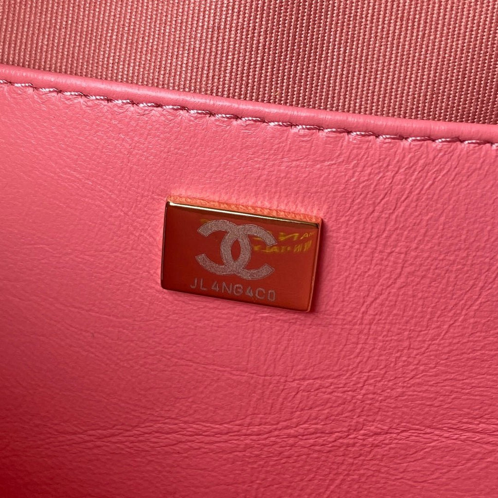 ＣＨＮＥＬHEART BAG CORAL PINK