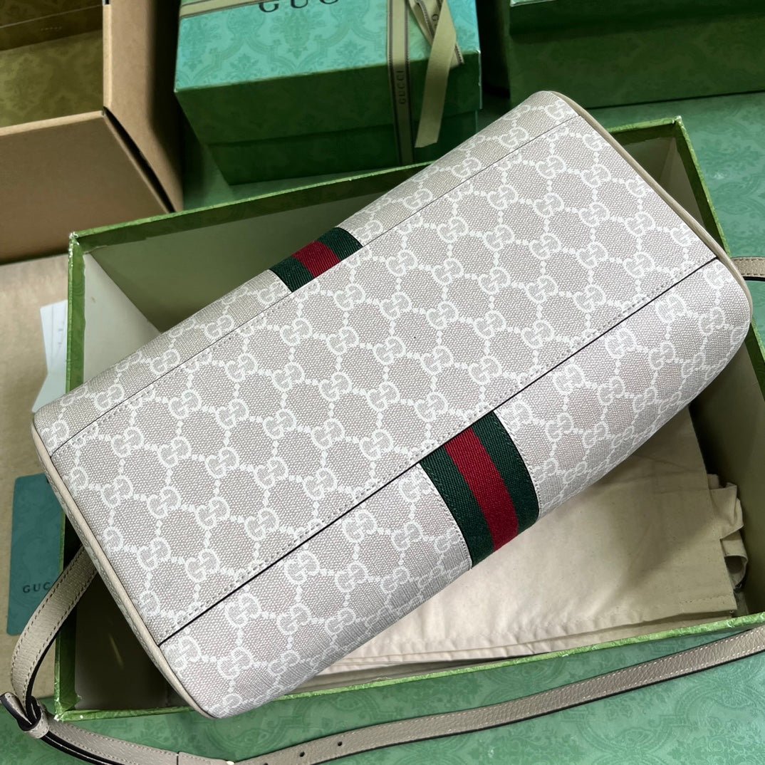 ＧＣＣＩOPHIDIA MEDIUM BOSTON BAG BEGIE-WHITE