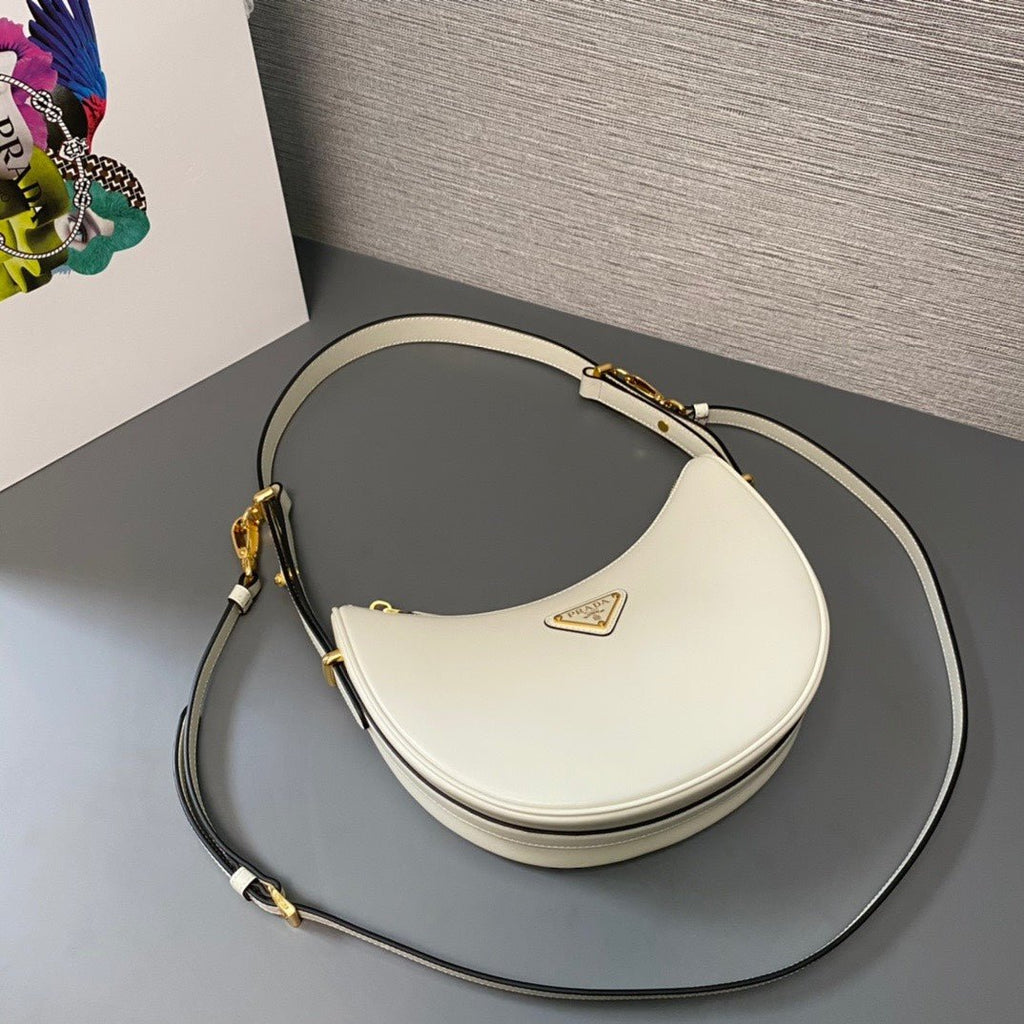 ＰＲＤＡ ARQUÉ SMALL LEATHER SHOULDER BAG WHITE