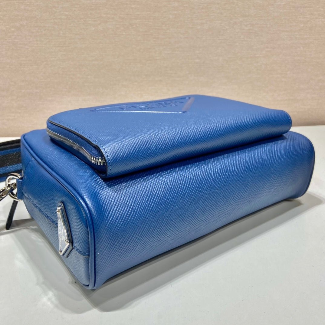 ＰＲＤＡ SAFFIANO LEATHER SHOULDER BAG AIR FORCE BLUE
