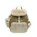 ＰＲＤＡ RE-NYLON AND SHEARLING BACKPACK