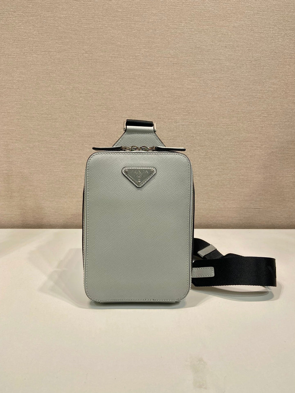 ＰＲＤＡ BRIQUE SAFFIANO LEATHER BAG GRAY