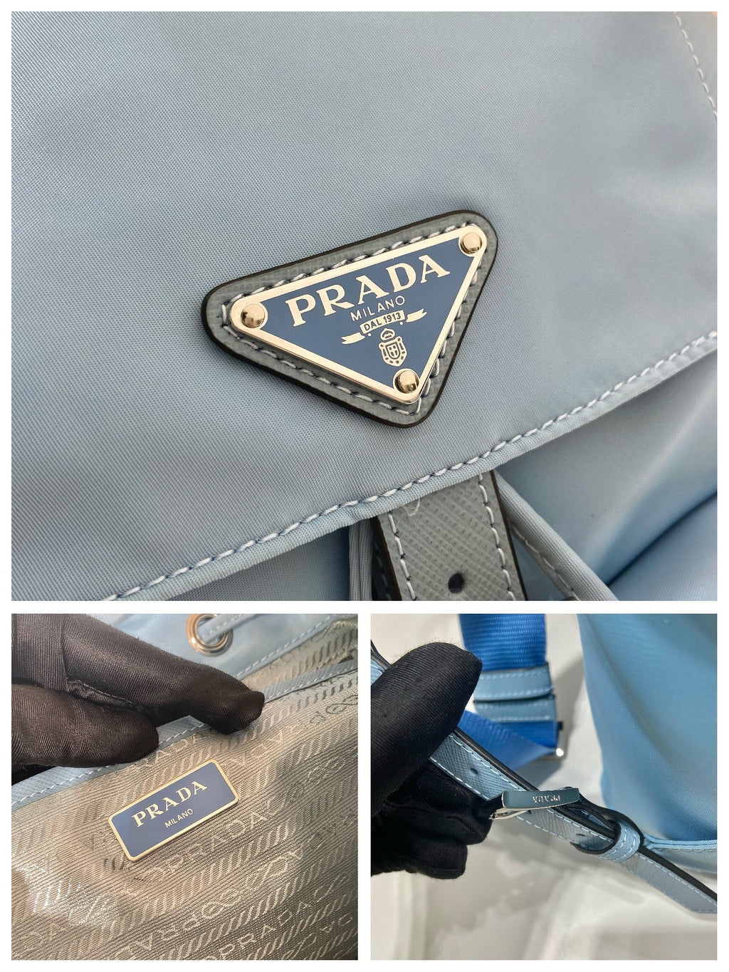 ＰＲＤＡ RE-NYLON BACKPACK LIGHT BLUE