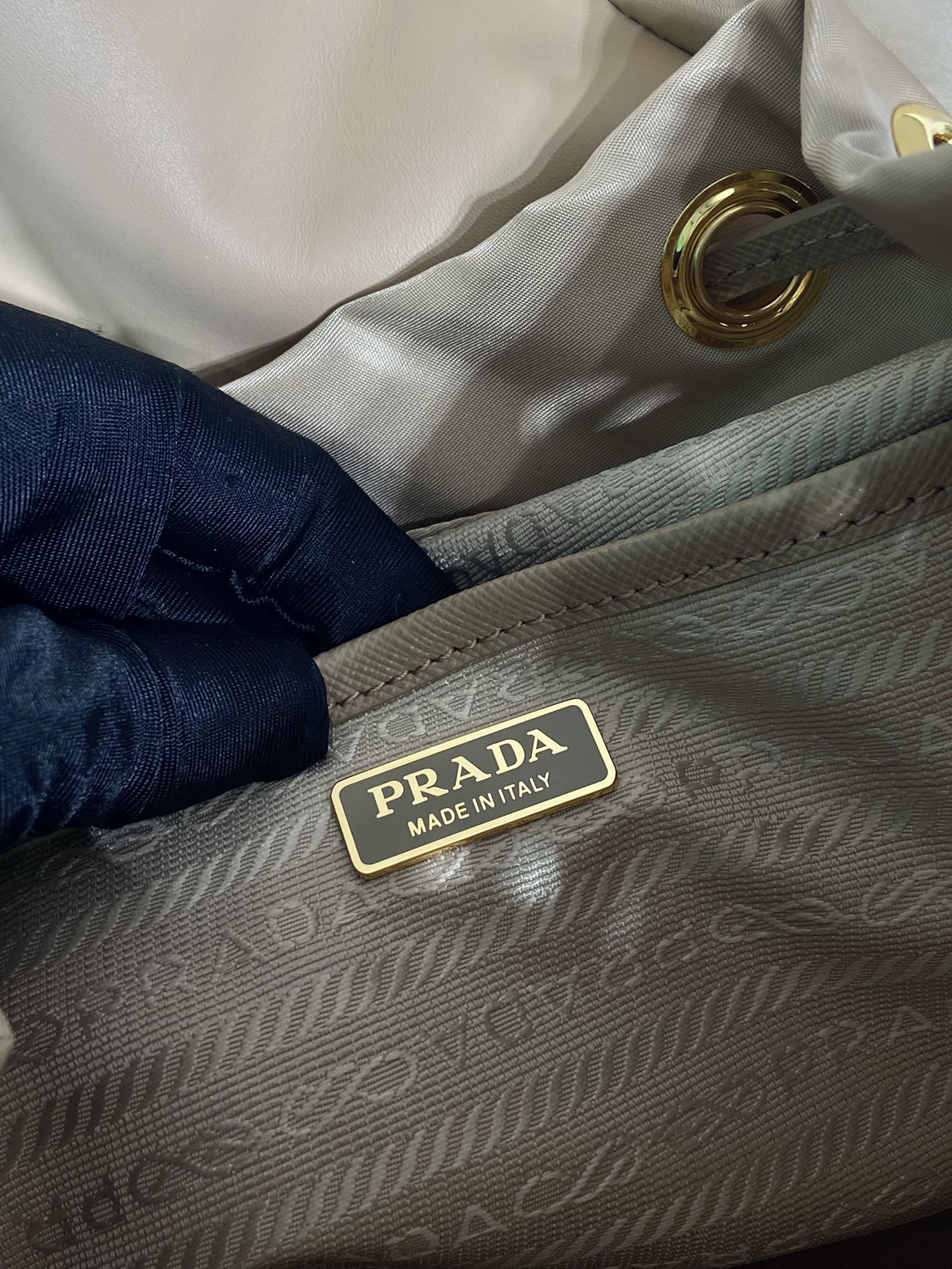 ＰＲＤＡ RE-NYLON AND SHEARLING BACKPACK