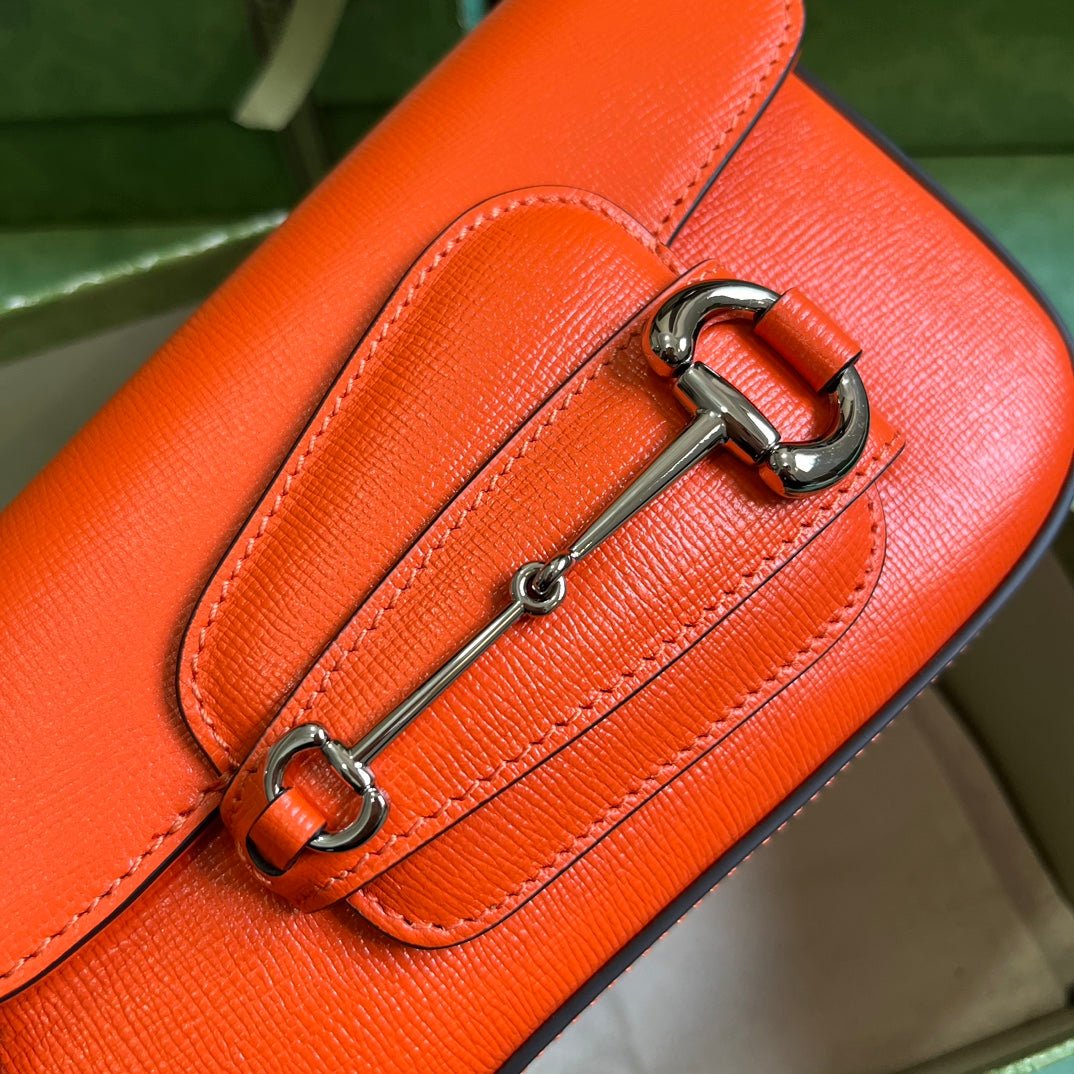 ＧＣＣＩHORSEBIT 1955 MINI LEATHER SHOULDER BAG RED