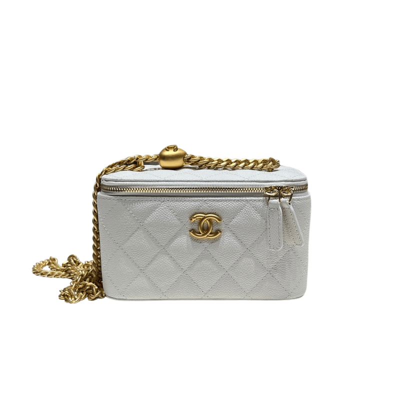 ＣＨＮＥＬHEART BALL BOX BAG WHITE