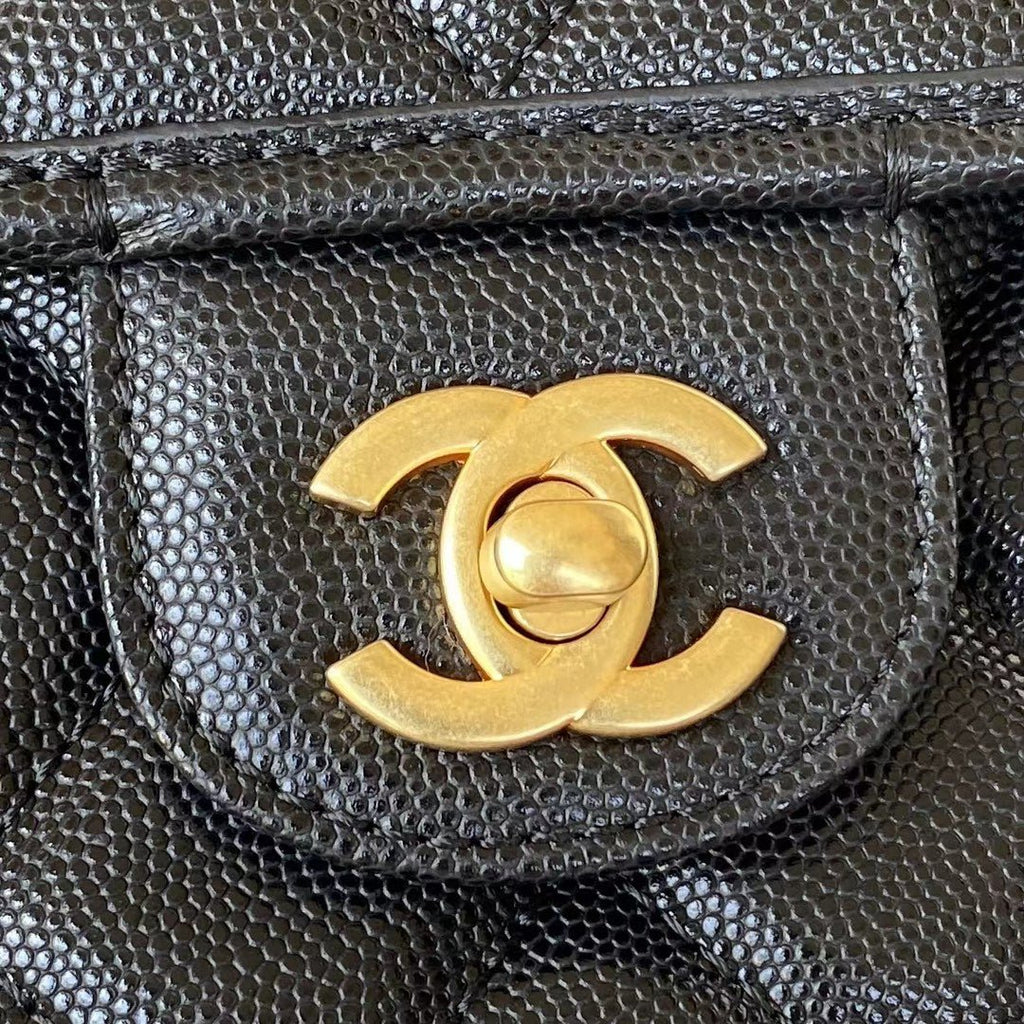 ＣＨＮＥＬ FLAP BAG WITH TOP HANDLE BLACK