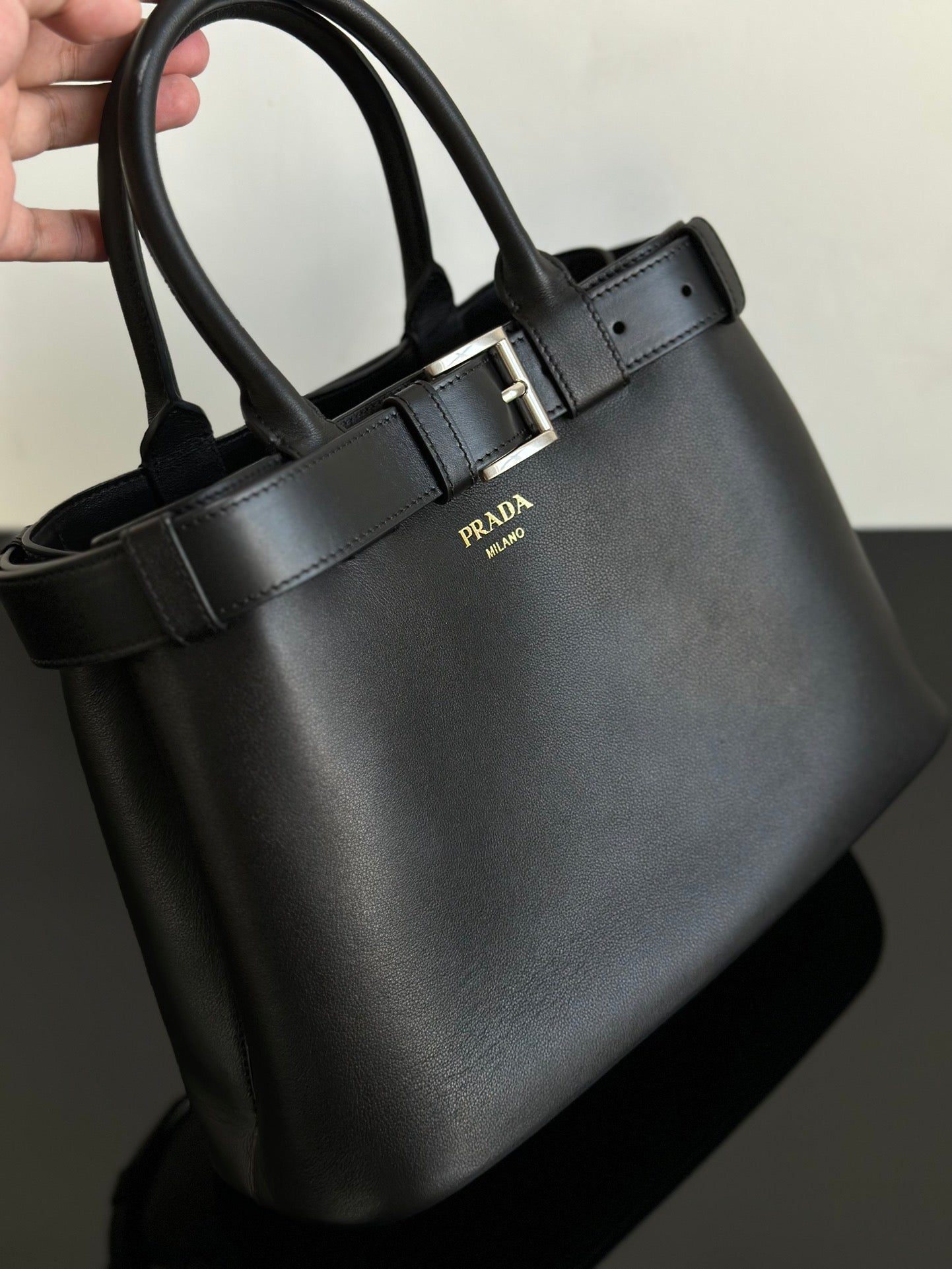 ＰＲＤＡ BUCKLE SMALL LEATHER HANDBAG WITH BELT