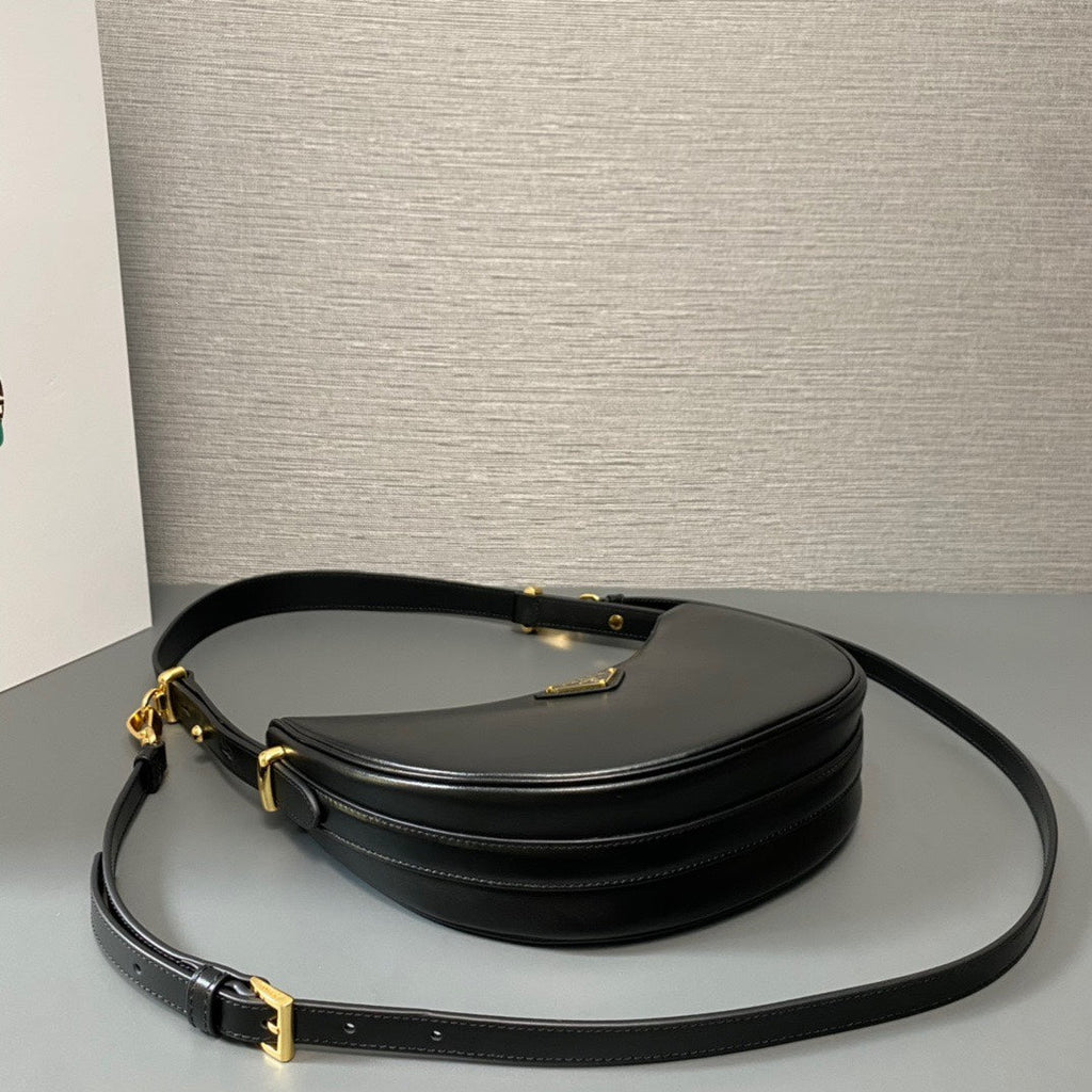 ＰＲＤＡ ARQUÉ SMALL LEATHER SHOULDER BAG BLACK