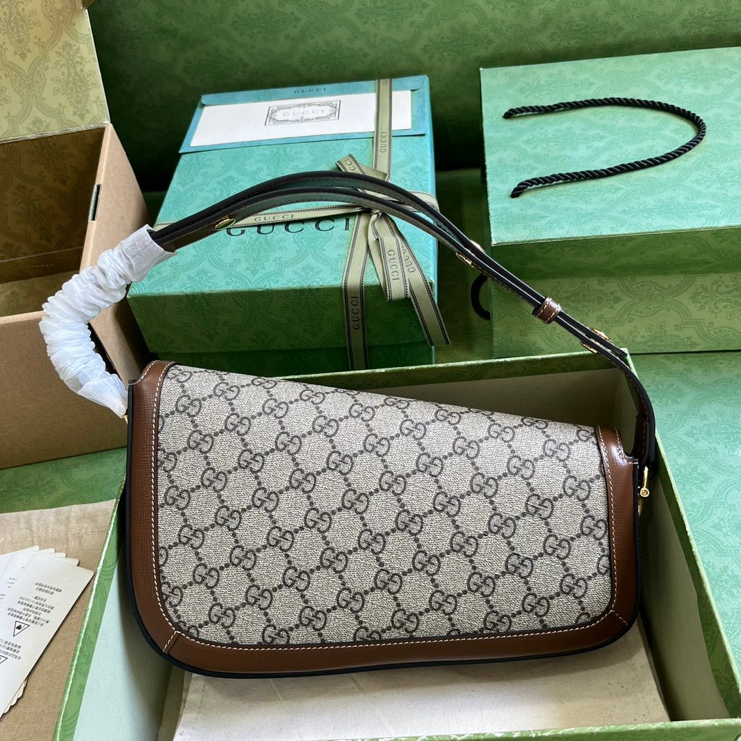 ＧＣＣＩHORSEBIT 1955 SMALL SHOULDER BAG BEGIE-BROWN
