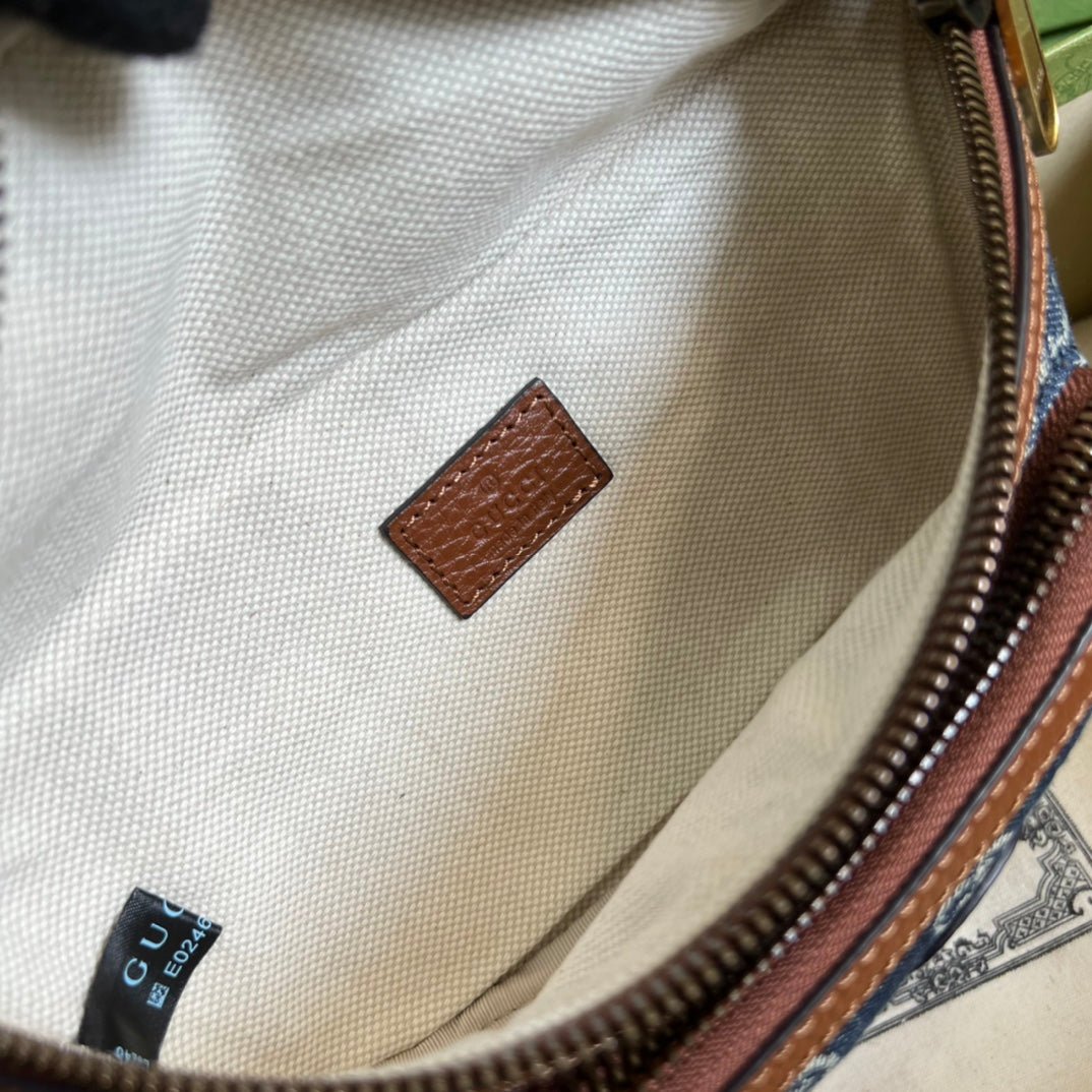 ＧＣＣＩGG DENIM WEB BELT BAG BLUE