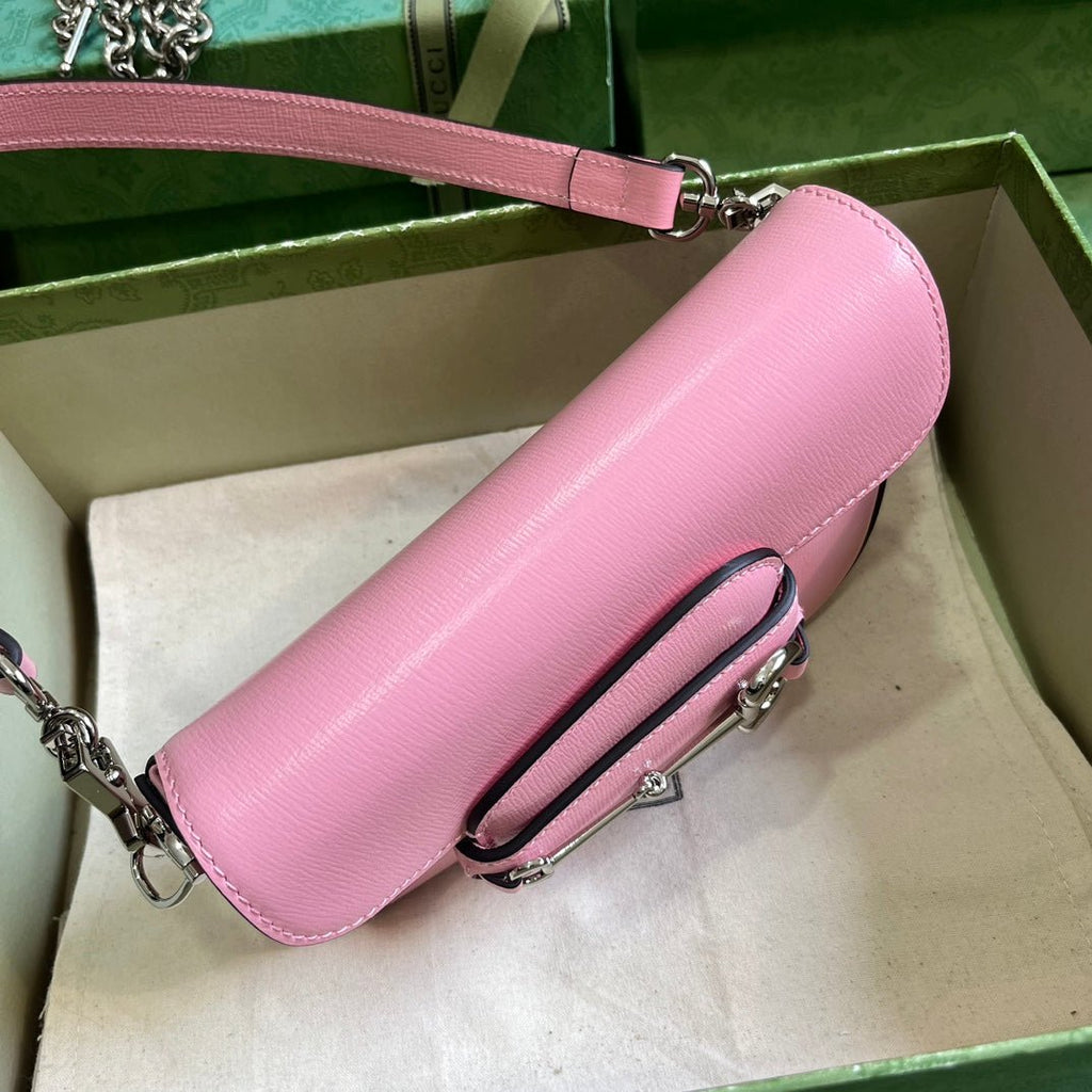 ＧＣＣＩHORSEBIT 1955 MINI LEATHER SHOULDER BAG PINK