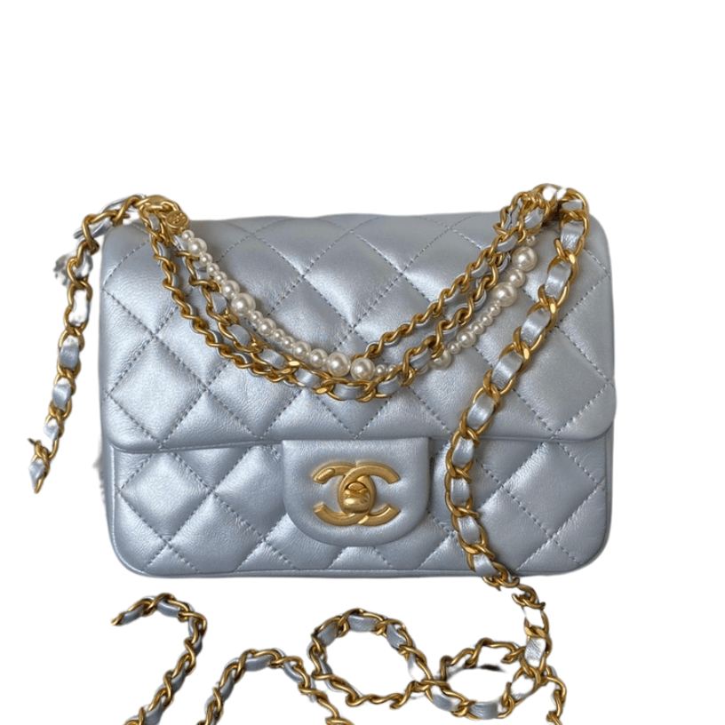 ＣＨＮＥＬ 24P CLASSIC HANDBAG SILVER