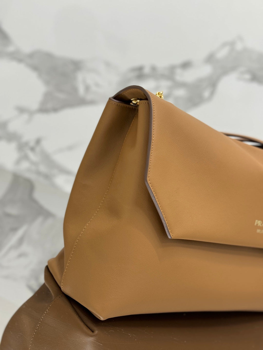 ＰＲＤＡ DOUX LARGE LEATHER SHOULDER BAG COGNAC