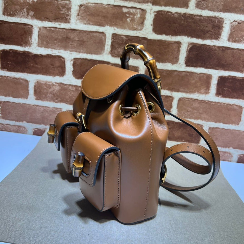 ＧＣＣＩSMALL BAMBOO BACKPACK BROWN