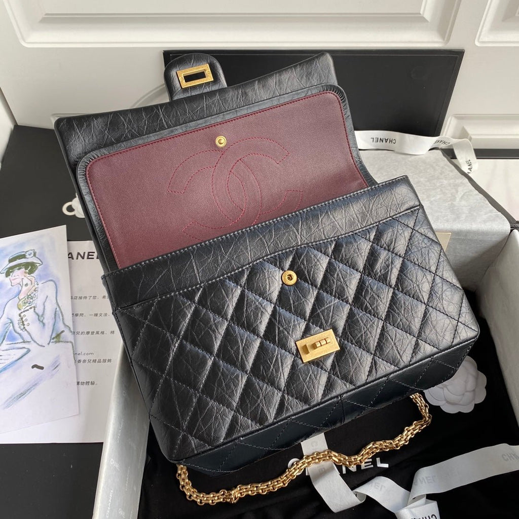 ＣＨＮＥＬ LARGE 2.55 HANDBAG GOLD METAL