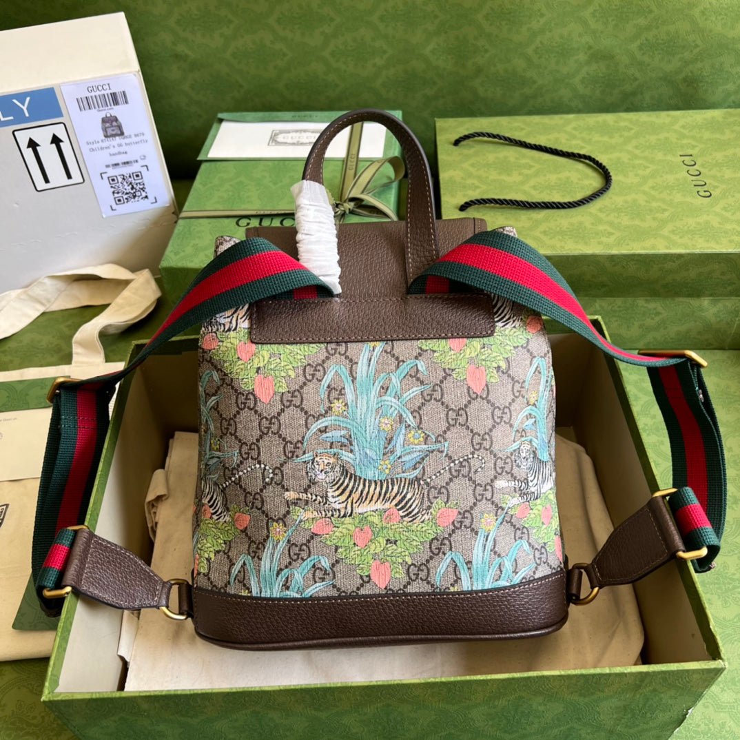 ＧＣＣＩTIGER GG BACKPACK BEIGE/EBONY