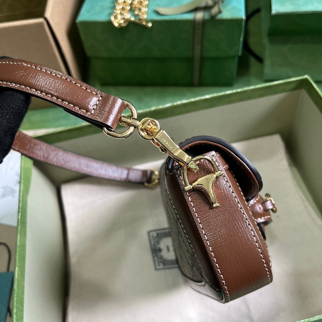 ＧＣＣＩHORSEBIT 1955 MINI GG CANVAS SHOULDER BAG