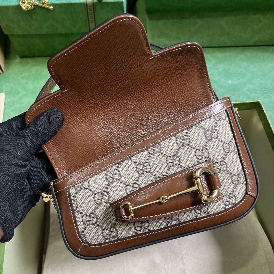 ＧＣＣＩHORSEBIT 1955 MINI GG CANVAS SHOULDER BAG