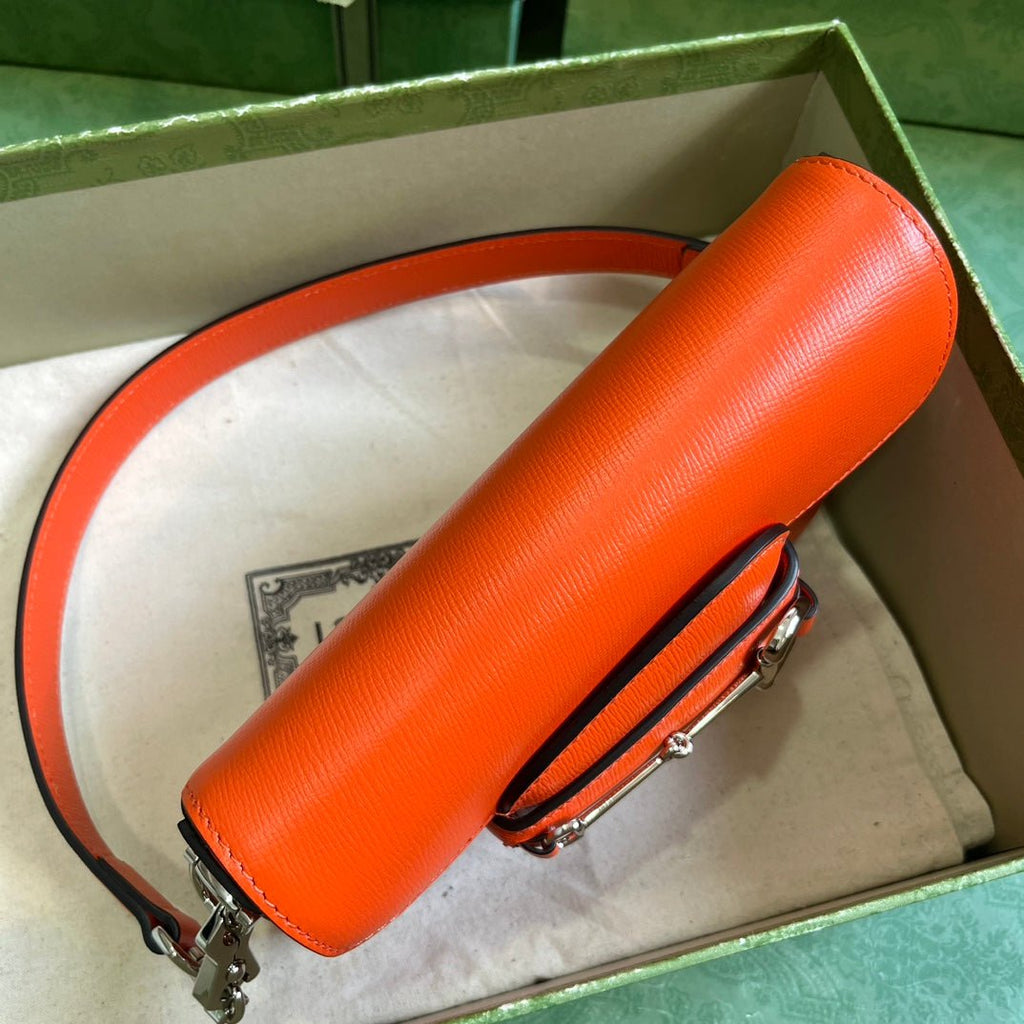 ＧＣＣＩHORSEBIT 1955 MINI LEATHER SHOULDER BAG RED
