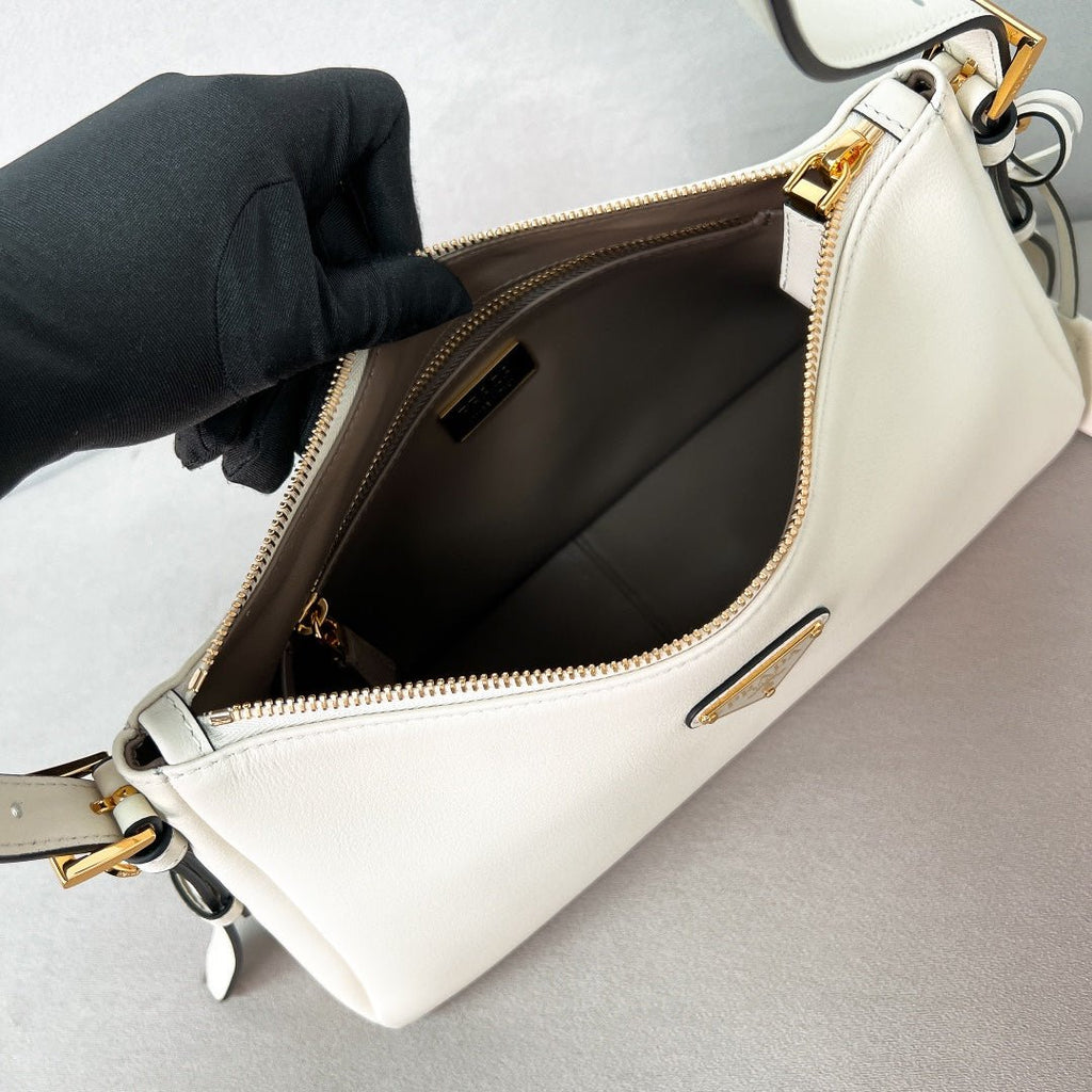 ＰＲＤＡ AIMÉE LARGE LEATHER SHOULDER BAG WHITE