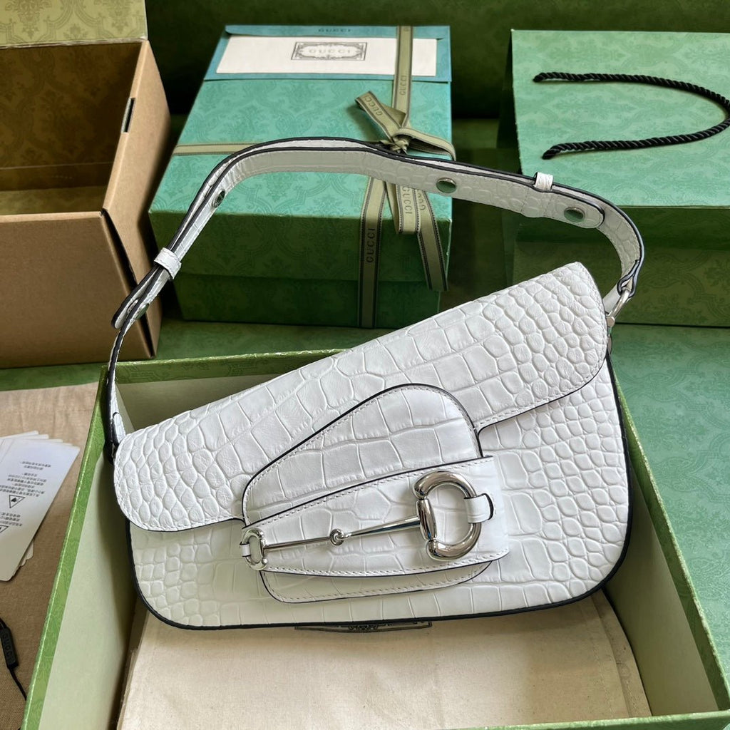 ＧＣＣＩHORSEBIT 1955 SMALL SHOULDER BAG WHITE