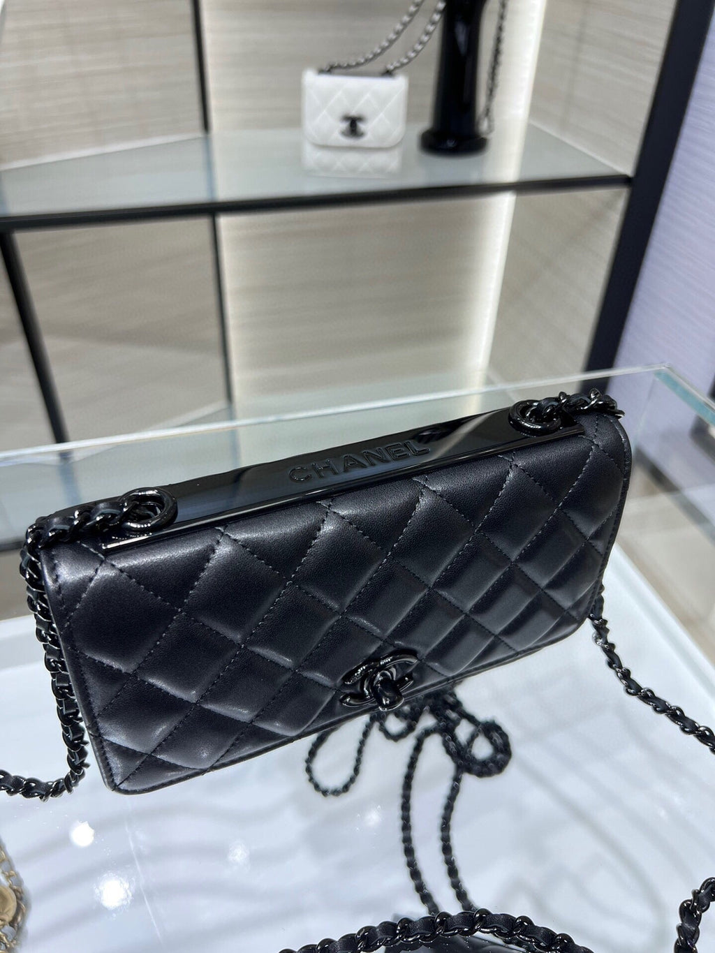 ＣＨＮＥＬ WALLET ON CHAIN BLACK