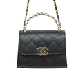 ＣＨＮＥＬCLUTCH WITH CHAIN BLACK